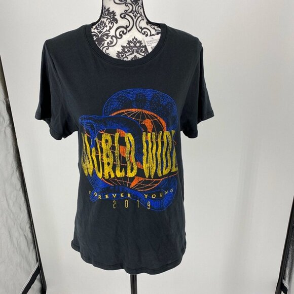 Prince Peter “World Wide Forever Young” Snake Graphic Tee 2019 Black Gray Cotton - Picture 2 of 8